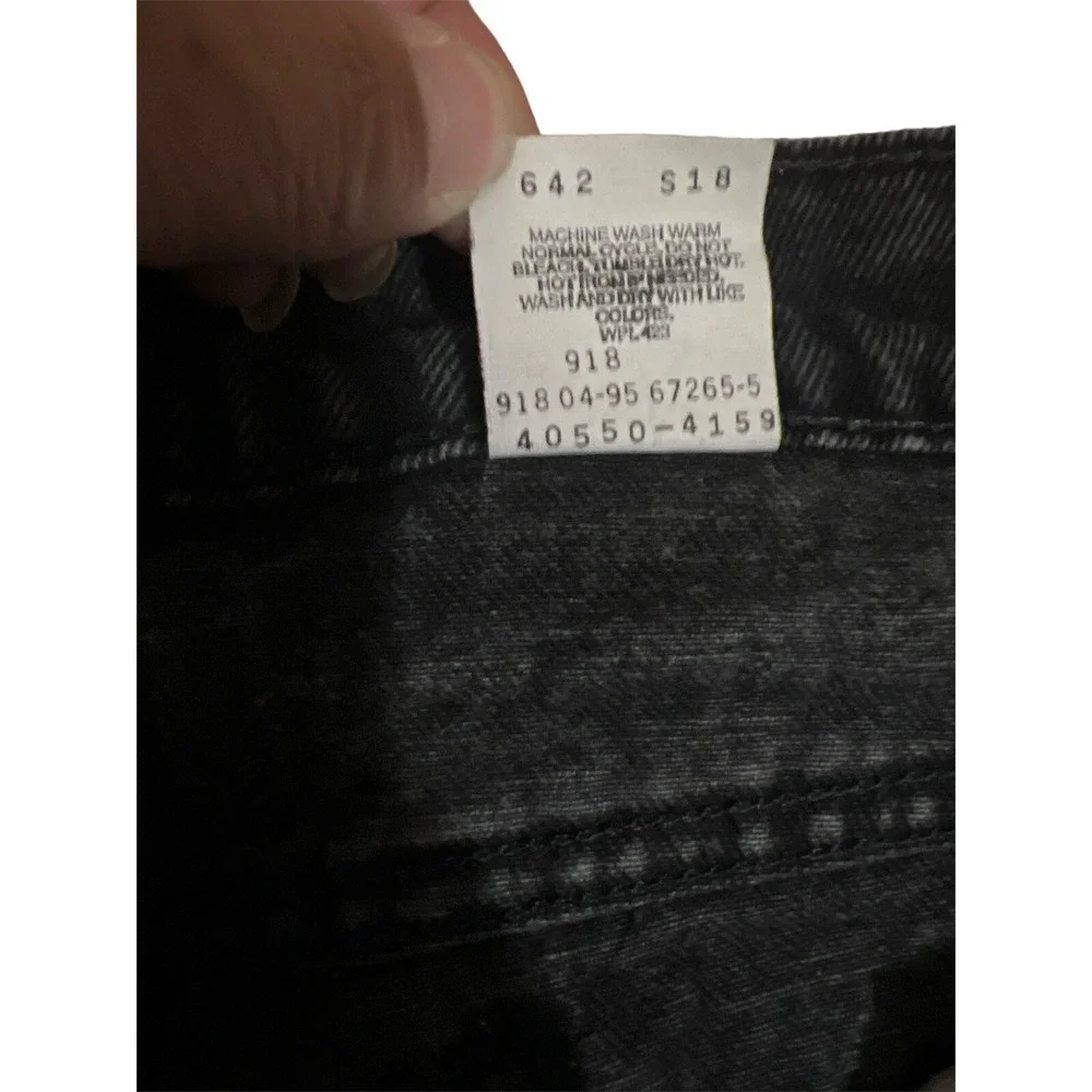 Vtg 90s Levis 550 Jeans‎ Mens 36x32.5 Black Orange Tab Student Fit Grunge
